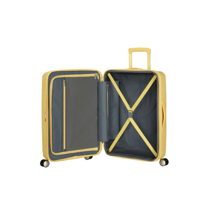 Reistrolleys|Reiskoffers>American Tourister Soundbox Spinner 67/24 TSA Expandable pastel yellow