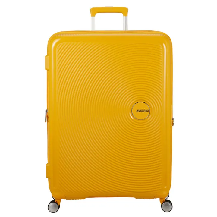Reistrolleys|Reiskoffers>American Tourister Soundbox Spinner 80/30 TSA Expandable golden yellow