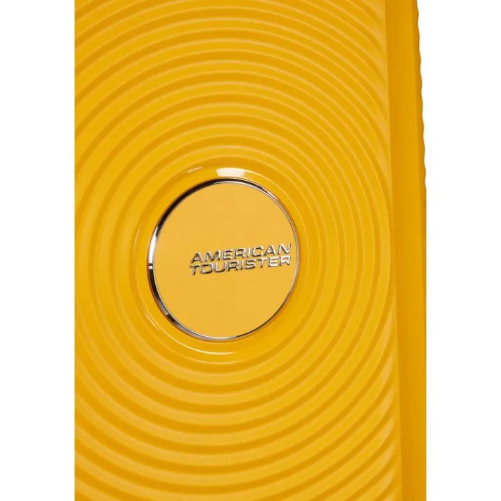 Reistrolleys|Reiskoffers>American Tourister Soundbox Spinner 80/30 TSA Expandable golden yellow