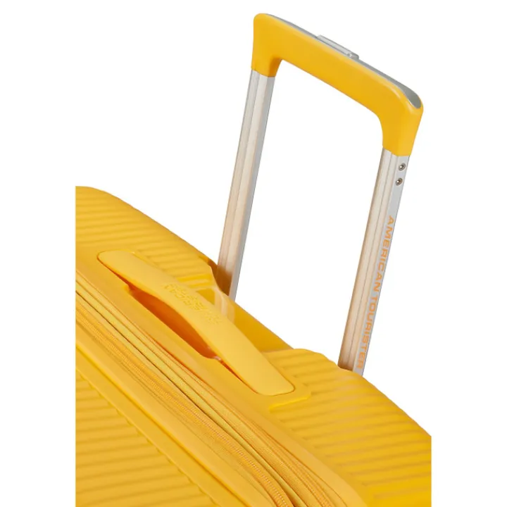 Reistrolleys|Reiskoffers>American Tourister Soundbox Spinner 80/30 TSA Expandable golden yellow