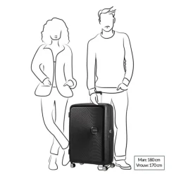 Reistrolleys|Reiskoffers>American Tourister Soundbox Spinner 77 Expandable stone blue