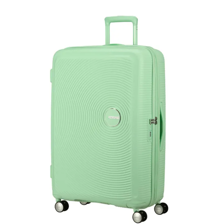 Reistrolleys|Reiskoffers>American Tourister Soundbox Spinner 77/28 TSA Expandable pastel green