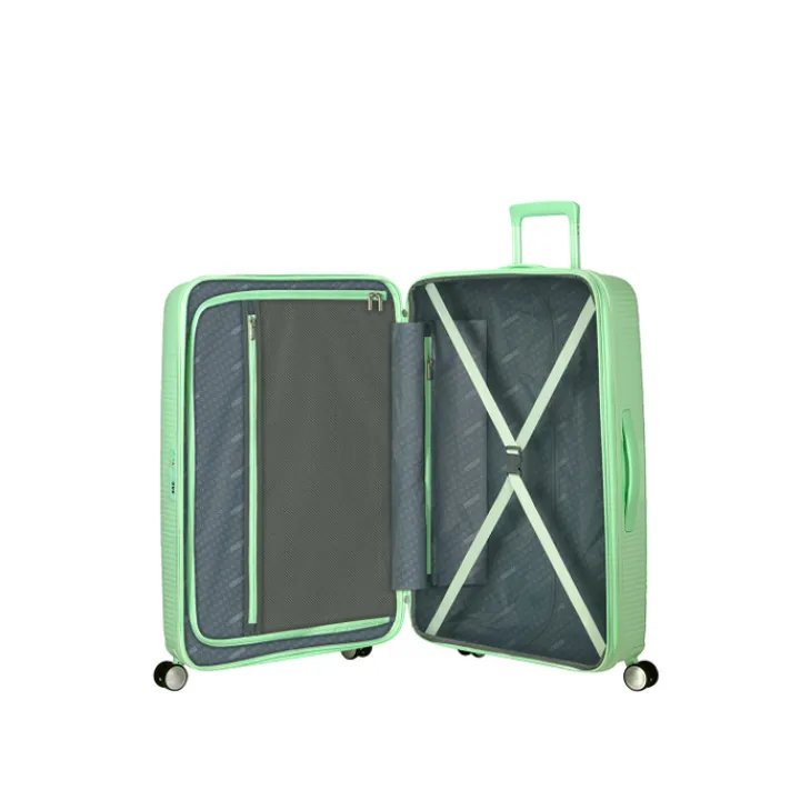 Reistrolleys|Reiskoffers>American Tourister Soundbox Spinner 77/28 TSA Expandable pastel green