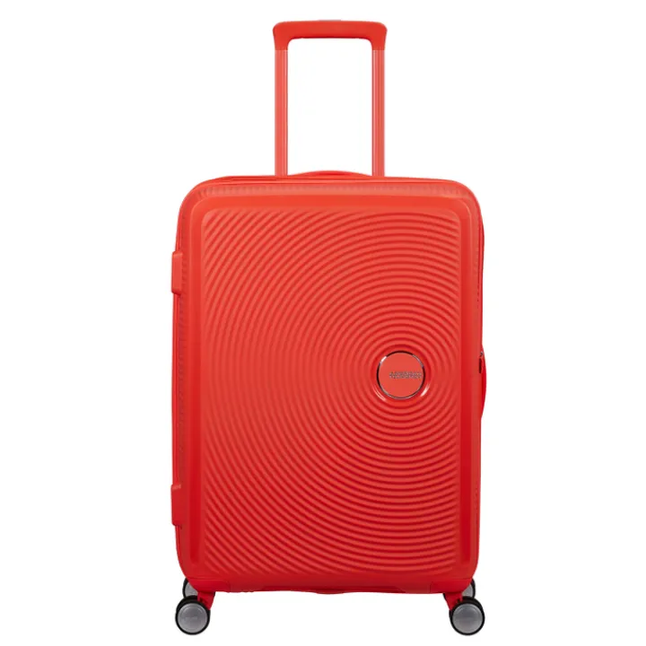 Reistrolleys|Reiskoffers>American Tourister Soundbox Spinner 67/24 TSA Expandable neon orange