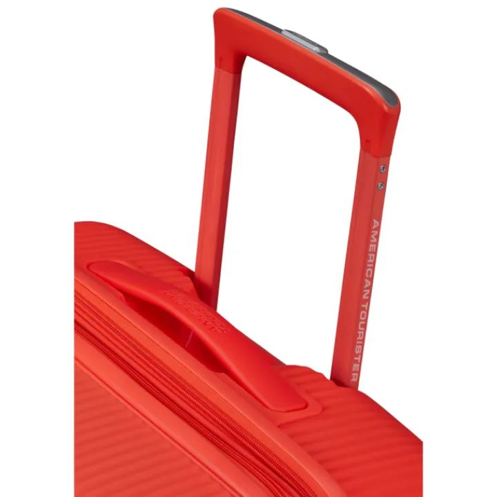 Reistrolleys|Reiskoffers>American Tourister Soundbox Spinner 67/24 TSA Expandable neon orange