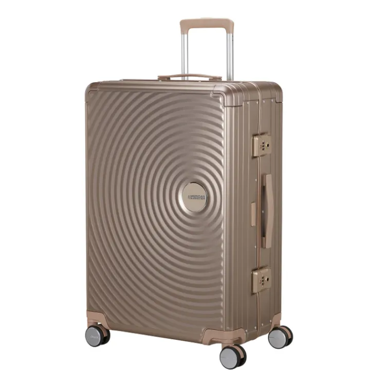 Reistrolleys|Reiskoffers>American Tourister Soundbox Alu Spinner 77/28 TSA bronze