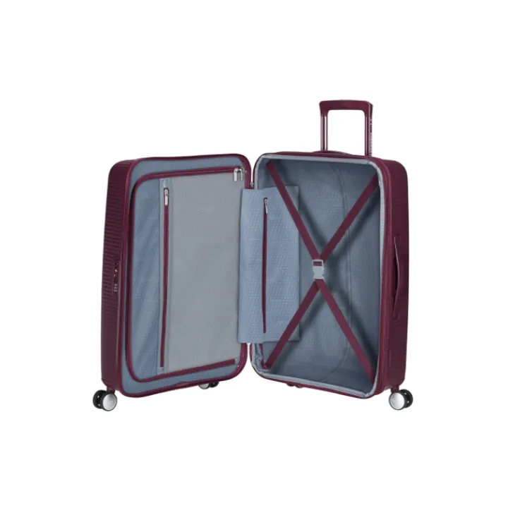 Reistrolleys|Reiskoffers>American Tourister Soundbox Spinner 67/24 TSA Expandable wild cherry