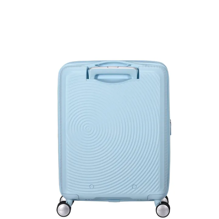 Transavia Trolleys|Ryanair Trolleys>American Tourister Soundbox Spinner 55/20 TSA Expandable pastel blue