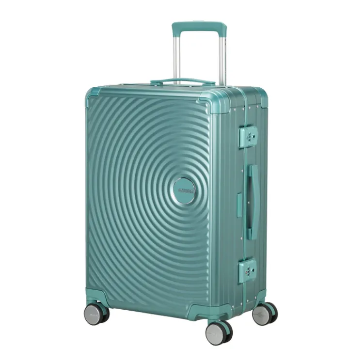 Reistrolleys|Reiskoffers>American Tourister Soundbox Aluminium Spinner 68 cm Expandable dusty turquoise
