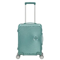 Transavia Trolleys|Handbagage Trolleys>American Tourister Soundbox Aluminium Spinner 55 Expandable dusty turquoise
