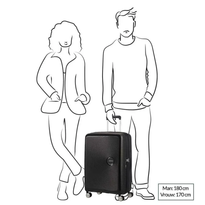 Reistrolleys|Reiskoffers>American Tourister Soundbox Spinner 67 Expandable golden yellow