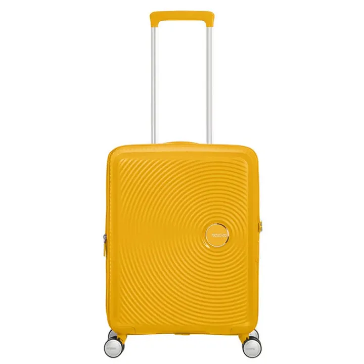 Transavia Trolleys|Ryanair Trolleys>American Tourister Soundbox Spinner 55 Expandable golden yellow