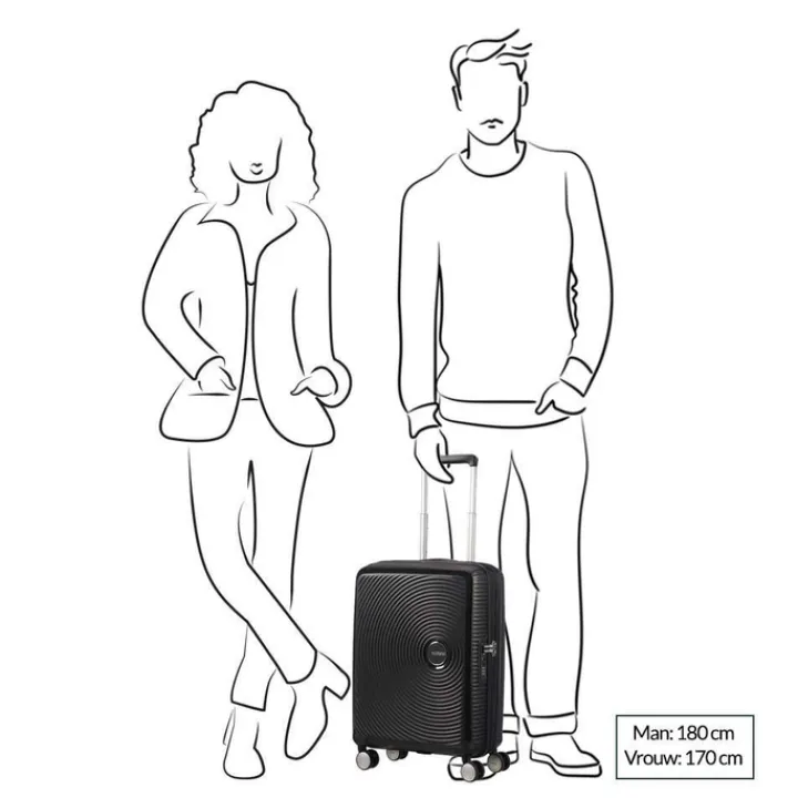 Transavia Trolleys|Ryanair Trolleys>American Tourister Soundbox Spinner 55 Expandable golden yellow