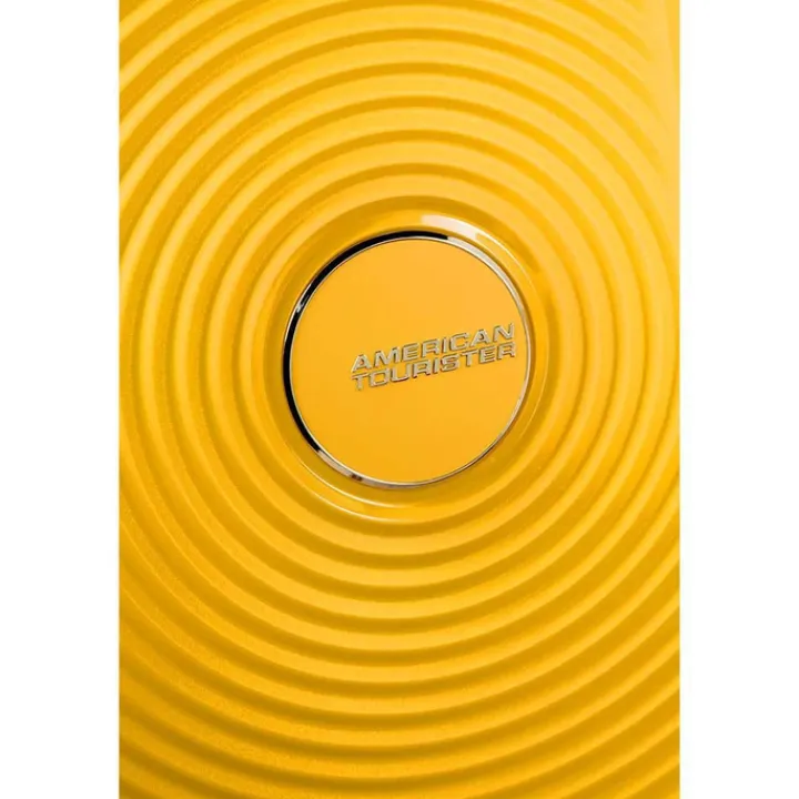 Transavia Trolleys|Ryanair Trolleys>American Tourister Soundbox Spinner 55 Expandable golden yellow