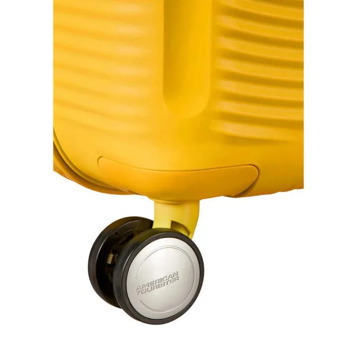 Transavia Trolleys|Ryanair Trolleys>American Tourister Soundbox Spinner 55 Expandable golden yellow