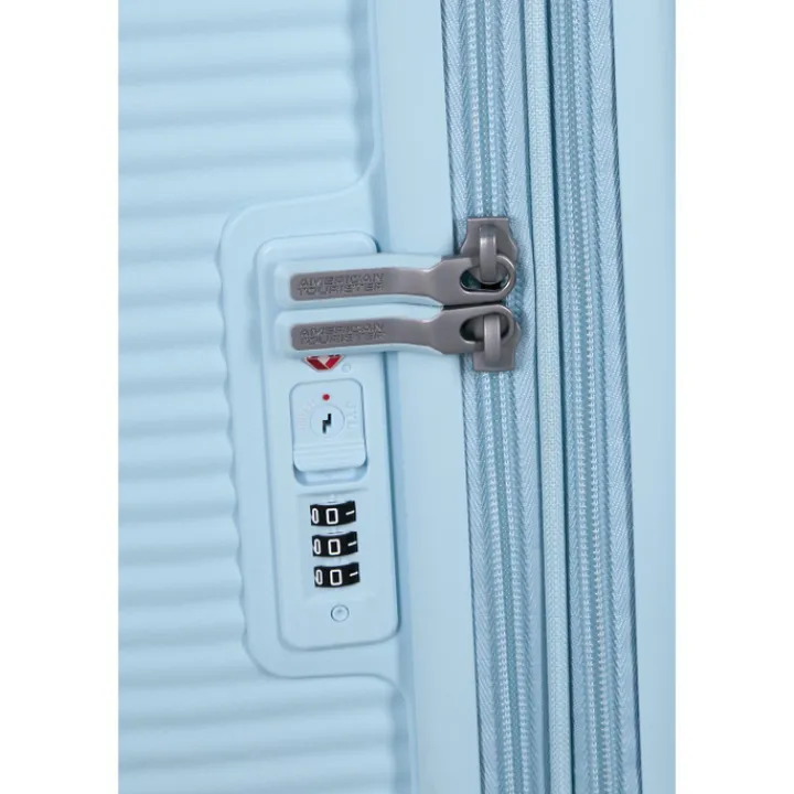 Reistrolleys|Reiskoffers>American Tourister Soundbox Spinner 67/24 TSA Expandable pastel blue