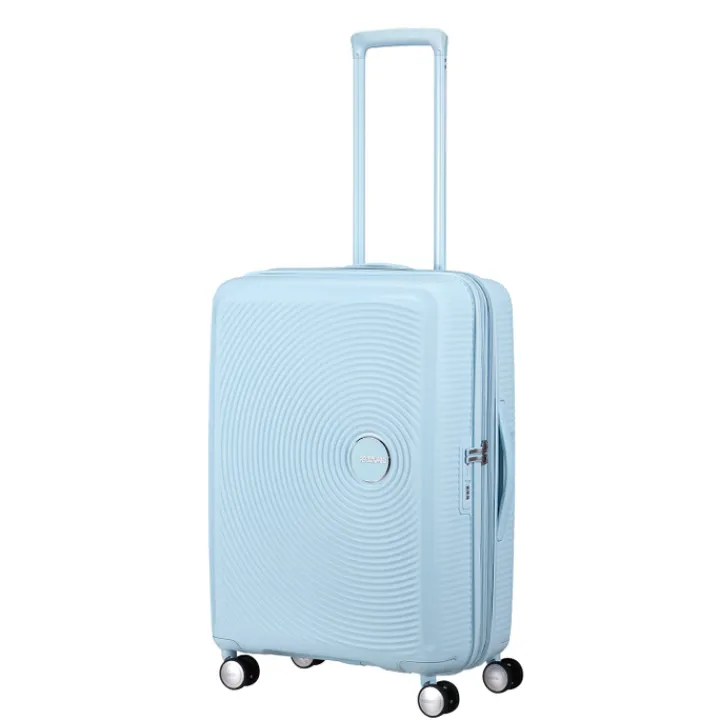 Reistrolleys|Reiskoffers>American Tourister Soundbox Spinner 67/24 TSA Expandable pastel blue