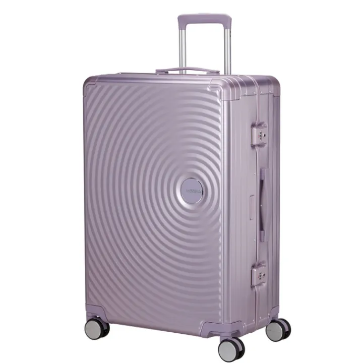 Reistrolleys|Reiskoffers>American Tourister Soundbox Aluminium Spinner 77 cm Expandable stormy lilac
