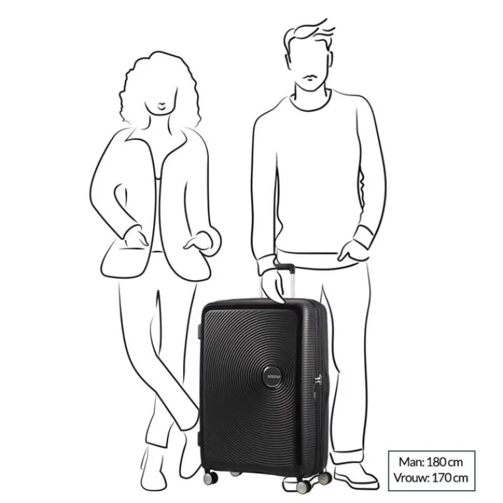 Reistrolleys|Reiskoffers>American Tourister Soundbox Spinner 77 Expandable bass black