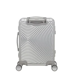 Transavia Trolleys|Handbagage Trolleys>American Tourister Soundbox Alu Spinner 55/20 TSA silver