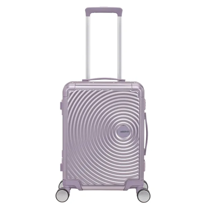 Transavia Trolleys|Handbagage Trolleys>American Tourister Soundbox Aluminium Spinner 55 Expandable stormy lilac