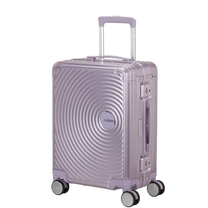 Transavia Trolleys|Handbagage Trolleys>American Tourister Soundbox Aluminium Spinner 55 Expandable stormy lilac