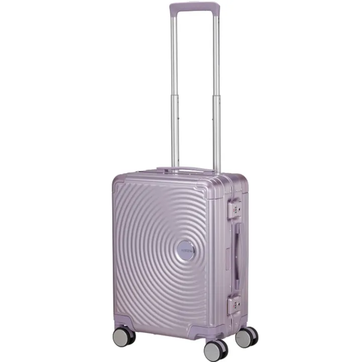 Transavia Trolleys|Handbagage Trolleys>American Tourister Soundbox Aluminium Spinner 55 Expandable stormy lilac