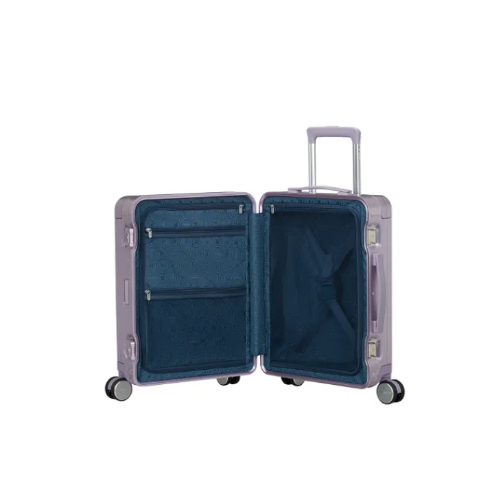 Transavia Trolleys|Handbagage Trolleys>American Tourister Soundbox Aluminium Spinner 55 Expandable stormy lilac