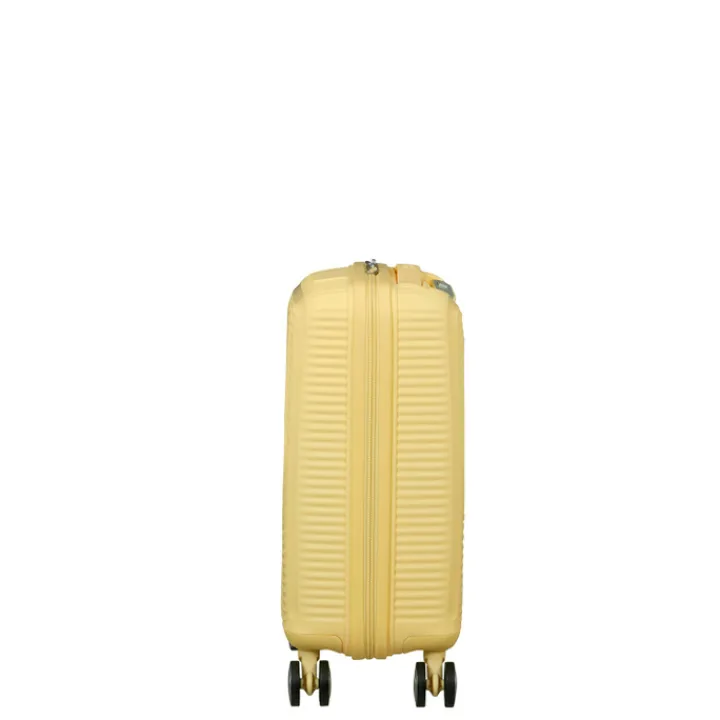 Kindertrolleys|Reiskoffers>American Tourister Soundbox Mini Spinner 47/16 pastel yellow