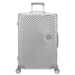 Reistrolleys|Reiskoffers>American Tourister Soundbox Alu Spinner 77/28 TSA silver