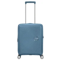 Transavia Trolleys|Ryanair Trolleys>American Tourister Soundbox Spinner 55 Expandable stone blue
