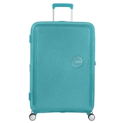 Reistrolleys|Reiskoffers>American Tourister Soundbox Spinner 77 Expandable turquoise tonic