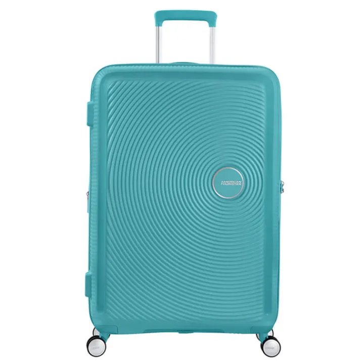 Reistrolleys|Reiskoffers>American Tourister Soundbox Spinner 77 Expandable turquoise tonic