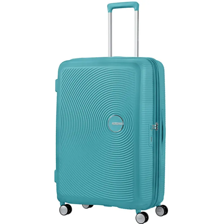 Reistrolleys|Reiskoffers>American Tourister Soundbox Spinner 77 Expandable turquoise tonic