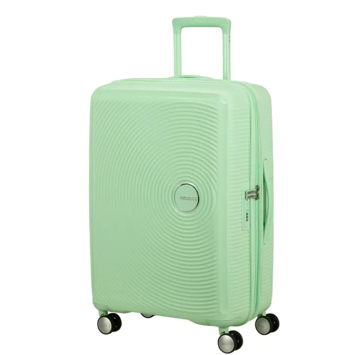Reistrolleys|Reiskoffers>American Tourister Soundbox Spinner 67/24 TSA Expandable pastel green