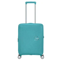Transavia Trolleys|Ryanair Trolleys>American Tourister Soundbox Spinner 55 Expandable turquoise tonic