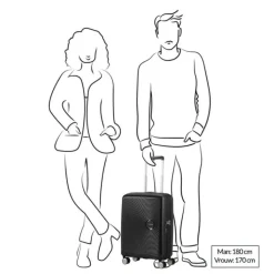 Transavia Trolleys|Ryanair Trolleys>American Tourister Soundbox Spinner 55 Expandable turquoise tonic