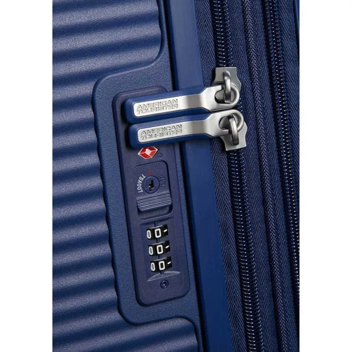 Reistrolleys|Reiskoffers>American Tourister Soundbox Spinner 67 Expandable midnight navy