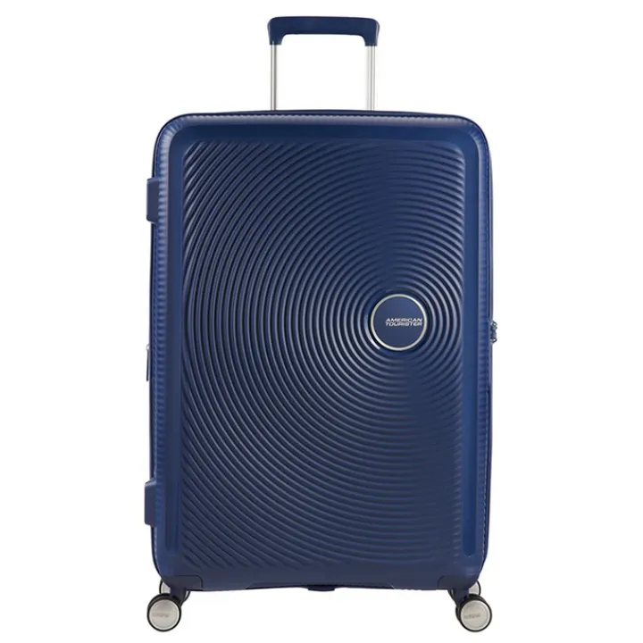 Reistrolleys|Reiskoffers>American Tourister Soundbox Spinner 77 Expandable midnight navy