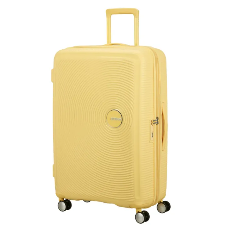 Reistrolleys|Reiskoffers>American Tourister Soundbox Spinner 77/28 TSA Expandable pastel yellow