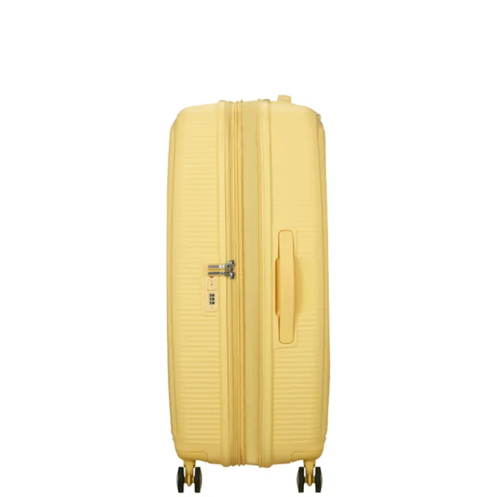 Reistrolleys|Reiskoffers>American Tourister Soundbox Spinner 77/28 TSA Expandable pastel yellow