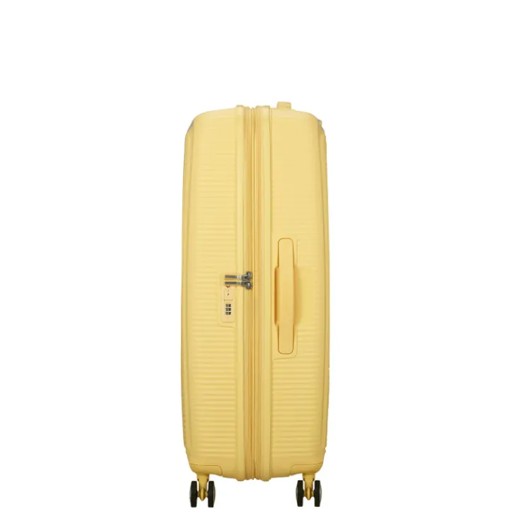 Reistrolleys|Reiskoffers>American Tourister Soundbox Spinner 77/28 TSA Expandable pastel yellow