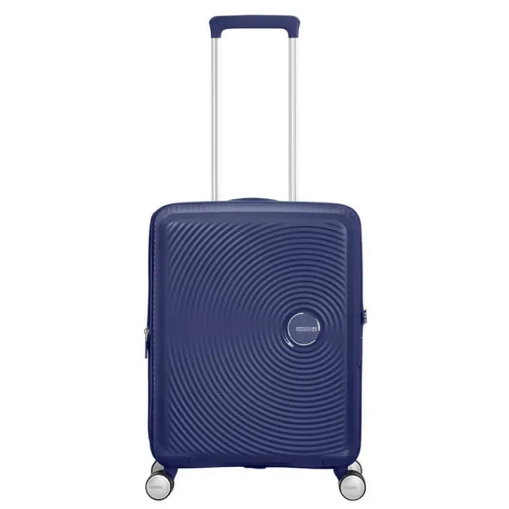 Transavia Trolleys|Handbagage Trolleys>American Tourister Soundbox Spinner 55 Expandable midnight navy