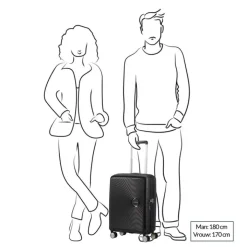 Transavia Trolleys|Handbagage Trolleys>American Tourister Soundbox Spinner 55 Expandable midnight navy