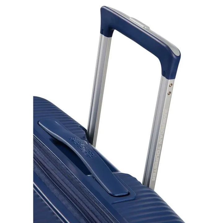 Transavia Trolleys|Handbagage Trolleys>American Tourister Soundbox Spinner 55 Expandable midnight navy