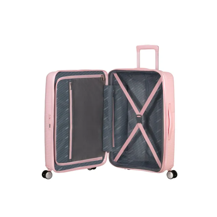 Reistrolleys|Reiskoffers>American Tourister Soundbox Spinner 67/24 TSA Expandable pastel pink