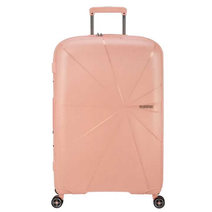 Reistrolleys|Reiskoffers>American Tourister Starvibe Spinner 77 EXP met. peach