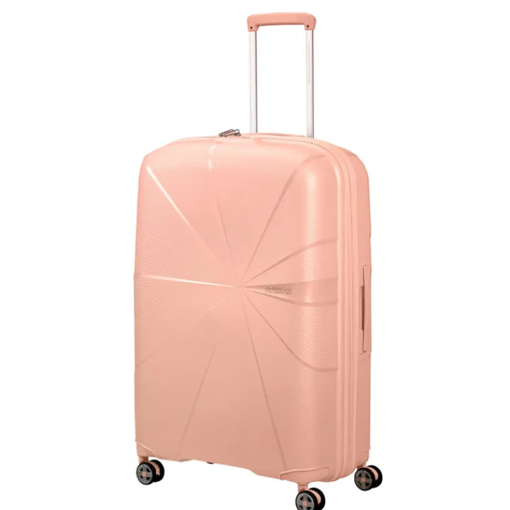 Reistrolleys|Reiskoffers>American Tourister Starvibe Spinner 77 EXP met. peach
