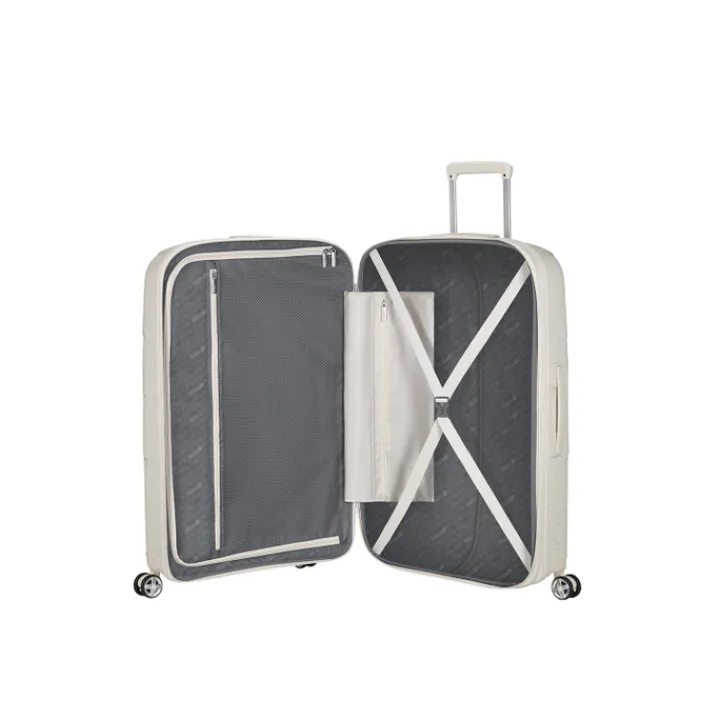 Reistrolleys|Reiskoffers>American Tourister Starvibe Spinner 77/28 Expandable TSA Ltd cream speckles