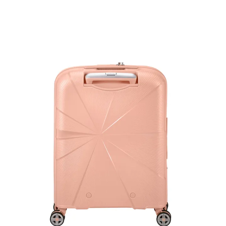 Transavia Trolleys|Handbagage Trolleys>American Tourister Starvibe Spinner 55 EXP met. peach